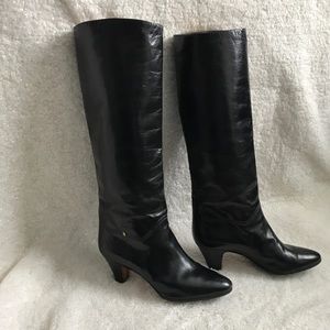 Bally Knee High Leather Boots Size 8.5 Narrow